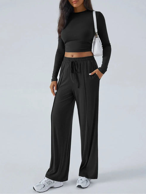 'Riftwear' Long Sleeve Top and Pants Set - Celes Fashion